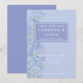 Wisteria Blue Tone Wedding Einladung (Vorne/Hinten)