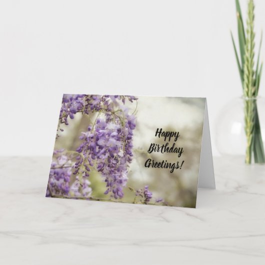 Wisteria Blume Art Birthday Card Karte (Vorderseite)