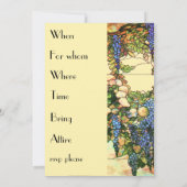 Wisteria Blume Blumenbraun Dusche Einladung (Rückseite)