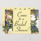 Wisteria Blume Blumenbraun Dusche Einladung (Vorne/Hinten)