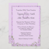 Wisteria Blume Hochzeit Einladung (Vorne/Hinten)