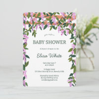 Wisteria Blume Reben CUSTOM QR Code Kinderdusche