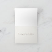 Wisteria Blume Vielen Dank für das Geschenk Hochze Dankeskarte (Innenseite)