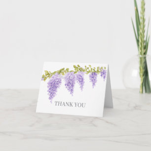 Wisteria-Blumenmalerei Danke Einladung