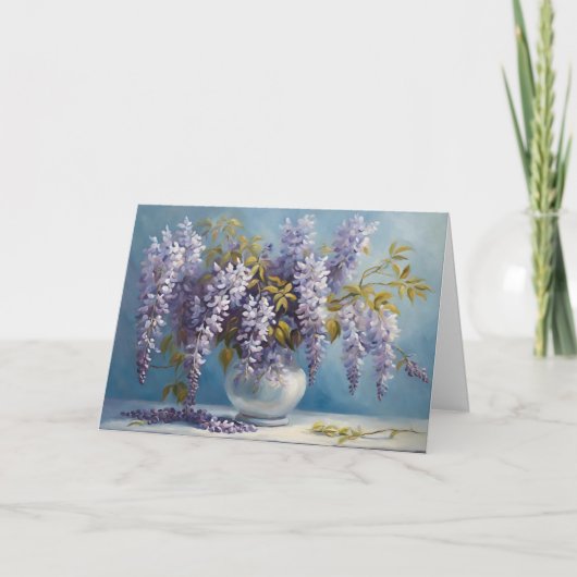 Wisteria-Blumenstrauß Karte (Vorderseite)