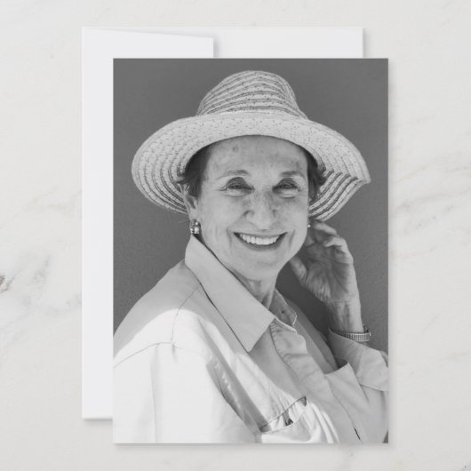 Wisteria Celebration of Life Funeral Memorial Einladung (Rückseite)