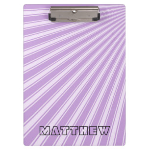 Wisteria Color Stripe Funky Pattern Klemmbrett