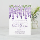 Wisteria Corporate Logo | Bat Mitzvah Einladung (Stehend Vorderseite)