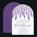 Wisteria Corporate Logo | Bat Mitzvah Einladung<br><div class="desc">Wisteria Corporate Logo | Bat Mitzvah Einladung mit eleganten Aquarellweiden Blume in weicher Lavendel und lila mit grünen Blätter auf weißem Hintergrund mit Ihrem Bat Mitzvah Einladung Informationen unten. Personalisieren Sie den Text in den Textfeldern, indem Sie ihn bearbeiten. Fügen Sie Ihr Corporate Logo auf der Rückseite des Designs hinzu....</div>