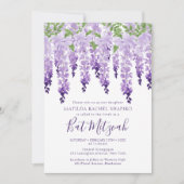 Wisteria Corporate Logo Bat Mitzvah Einladung (Vorderseite)