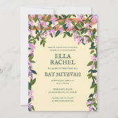 Wisteria Custom B'nai Bat Bar Mitzvah QR Code Einladung (Vorderseite)