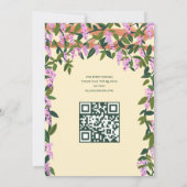 Wisteria Custom B'nai Bat Bar Mitzvah QR Code Einladung (Rückseite)