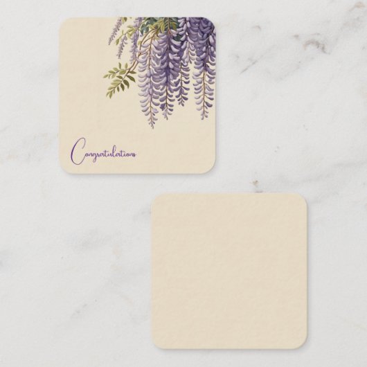 Wisteria Customizable Note Card Mitteilungskarte (Vorne/Hinten)