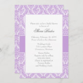 Wisteria Damask Bridal Dusche Einladung (Vorne/Hinten)