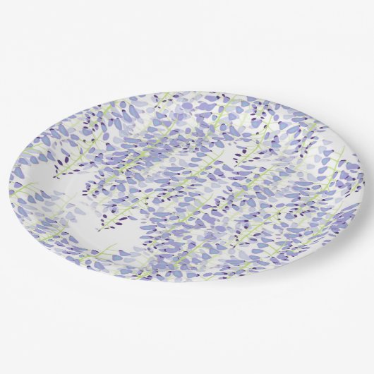 Wisteria Disposable Tellers Pappteller (Schrägansicht)