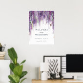 Wisteria Dreams Begrüßungszeichen Poster (Heimbüro)