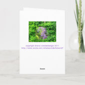 WISTERIA DURCH IVY COVERED OPEN FENDOW" KARTE (Rückseite)