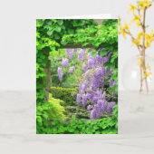 WISTERIA DURCH IVY COVERED OPEN FENDOW" KARTE (Gelbe Blume)