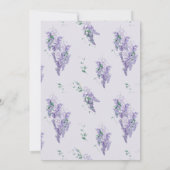 Wisteria Dusty Lila Watercolor Brautparty Einladung (Rückseite)