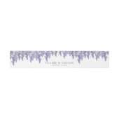 Wisteria Dusty Lila Watercolor Wedding Einladungsbanderole (Flach)
