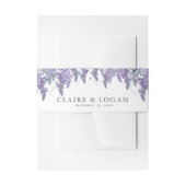 Wisteria Dusty Lila Watercolor Wedding Einladungsbanderole (Vorderseite Beispiel)