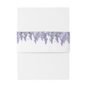 Wisteria Dusty Lila Watercolor Wedding Einladungsbanderole (Rückseitenbeispiel)
