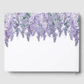 Wisteria Dusty Lila Watercolor Wedding Gästebuch (Rückseite)