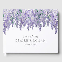 Wisteria Dusty Lila Watercolor Wedding Gästebuch