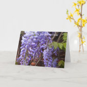 Wisteria Editable Greycard Karte (Gelbe Blume)