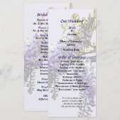 Wisteria fängt an zu Open Wedding Programm (Vorne/Hinten)