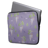 Wisteria, Farne und Libellen Laptopschutzhülle (Vorderseite Links)