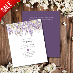 Wisteria Floral Garden Lavendel Wedding Einladung