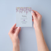 Wisteria Floral Garden Lavender Wedding Dusty Blue Flyer (Gruppe)