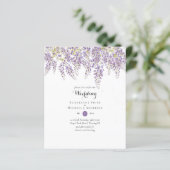 Wisteria Floral Garden Lavender Wedding Sage (Stehend Vorderseite)