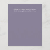 Wisteria Floral Garden Lila Hochzeit (Rückseite)