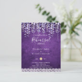 Wisteria Floral Lace PROBE Diner INVITE (Stehend Vorderseite)