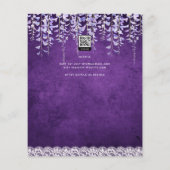 Wisteria Floral Lace PROBE Diner INVITE (Rückseite)
