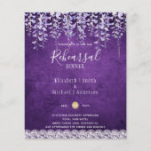 Wisteria Floral Lace PROBE Diner INVITE (Vorderseite)