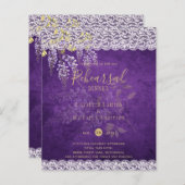 Wisteria Floral Lace PROBE Diner INVITE (Vorne/Hinten)