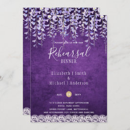 Wisteria Floral Lace PROBE Diner INVITE Einladung
