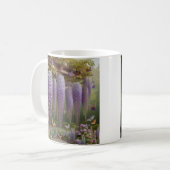 Wisteria Floral Lila Kaffeetasse (Vorderseite Links)