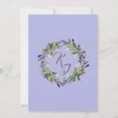 Wisteria Floral Modern Wedding Einladung (Rückseite)