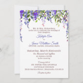 Wisteria Floral Modern Wedding Einladung (Vorderseite)