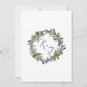 Wisteria Floral Modern Wedding Einladung (Rückseite)