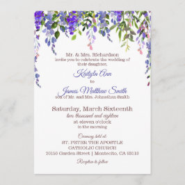 Wisteria Floral Modern Wedding Einladung