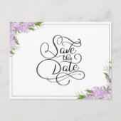 Wisteria Floral Save the Date Postkarte (Vorderseite)
