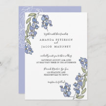 Wisteria Floral Wedding Einladungen von Hand