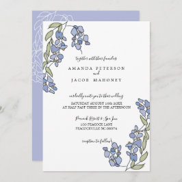 Wisteria Floral Wedding Einladungen von Hand