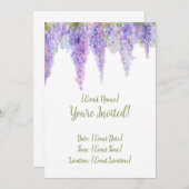 Wisteria florale Einladung (Vorne/Hinten)