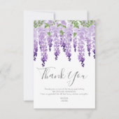 Wisteria Foto | Bat Mitzvah Dankeskarte (Vorderseite)